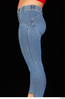 Daisy Lee blue jeans casual dressed thigh 0003.jpg